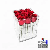 Бокс для цветов на 9 роз из оргстекла