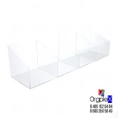Диспенсер открытый со скосом 4 ячейки из оргстекла
