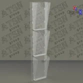 Буклетница настенная на 3 яруса для полиграфии из оргстекла