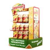 Брендированная стойка фирменная из оргстекла, с продукцией