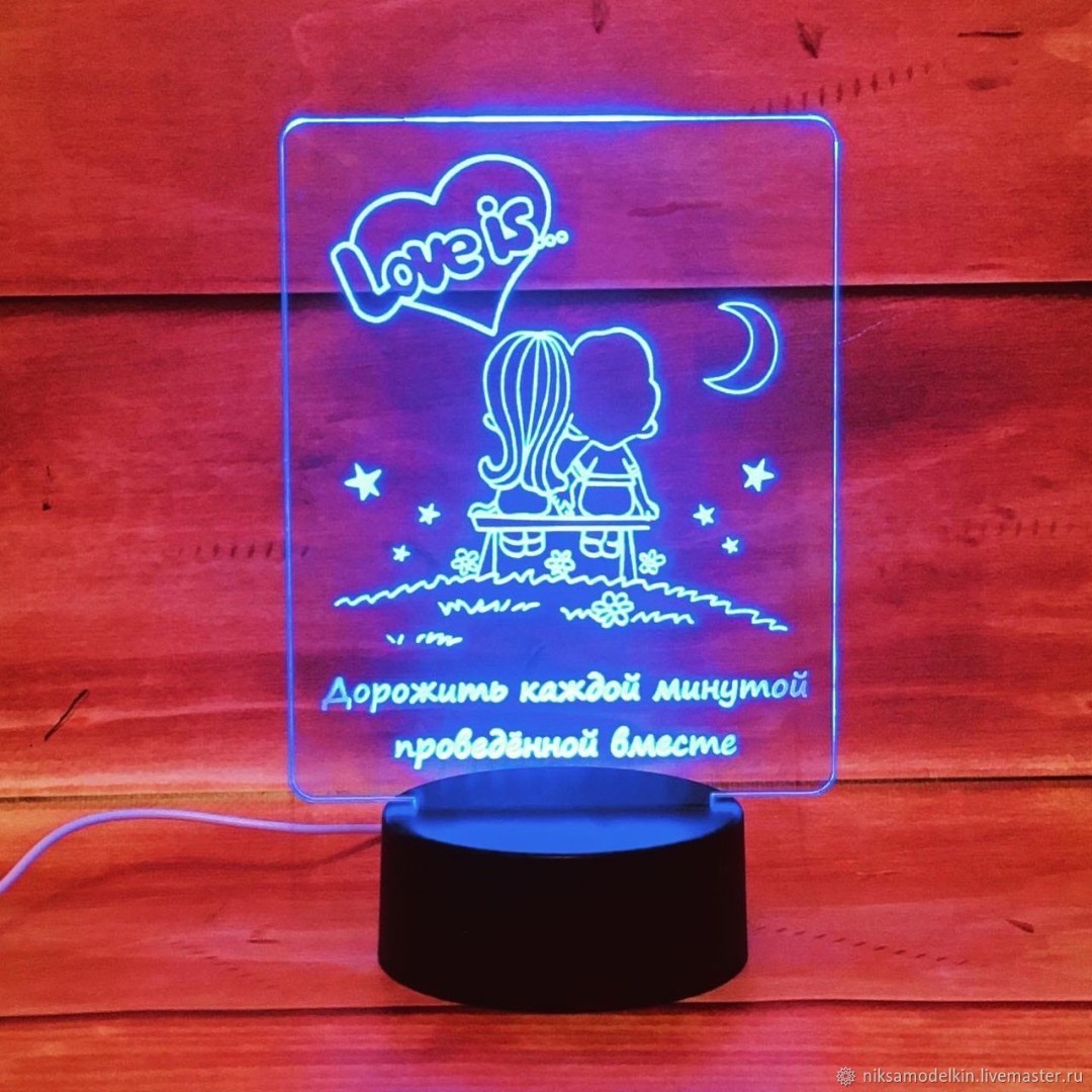 Ночник из оргстекла 